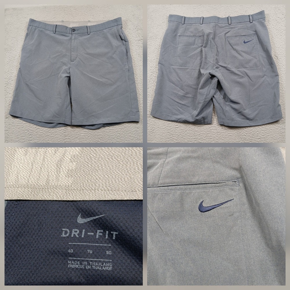 Nike Golf Shorts Mens 40 Gray‎ Dri-FIT Performance Flat Front Stretch